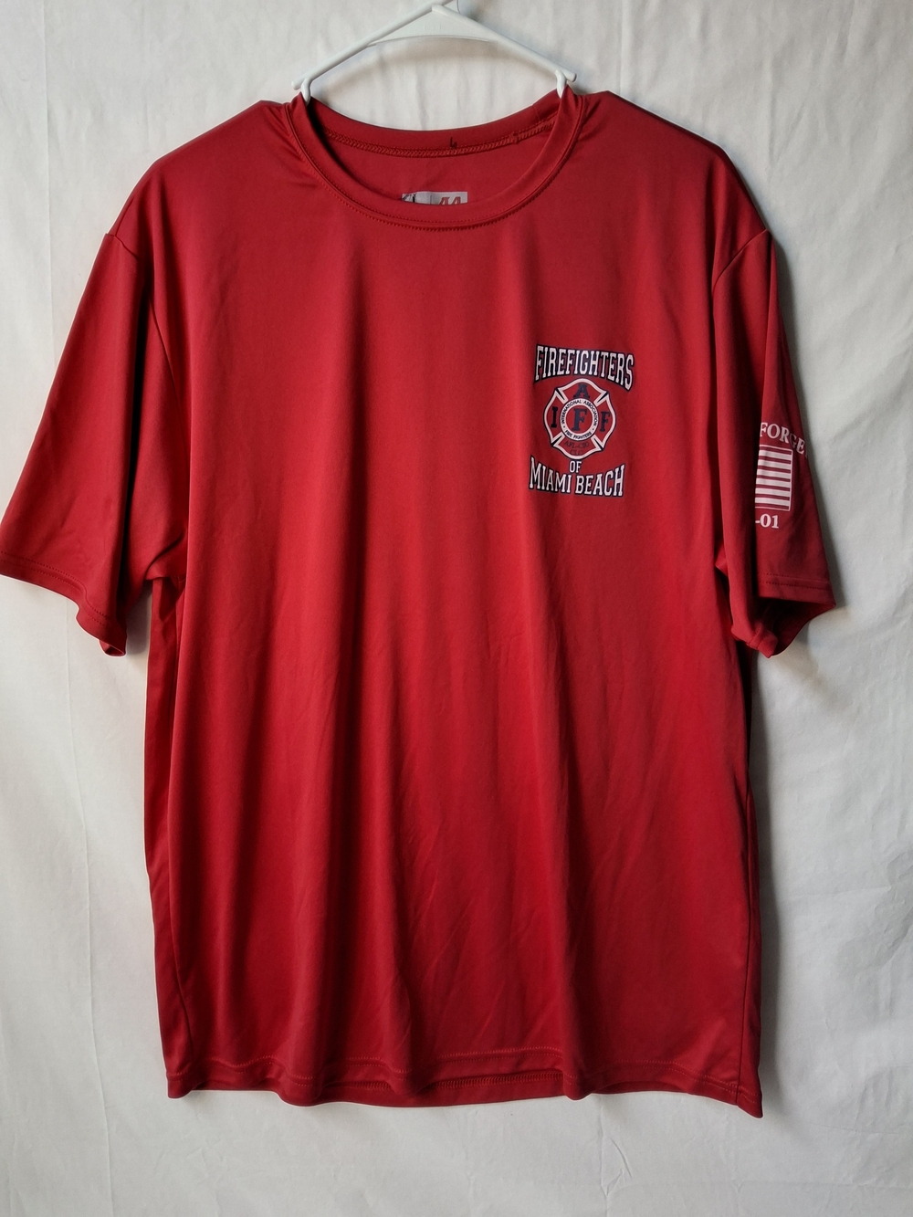 Miami Beach Firefighters Short-Sleeve Tee — Red